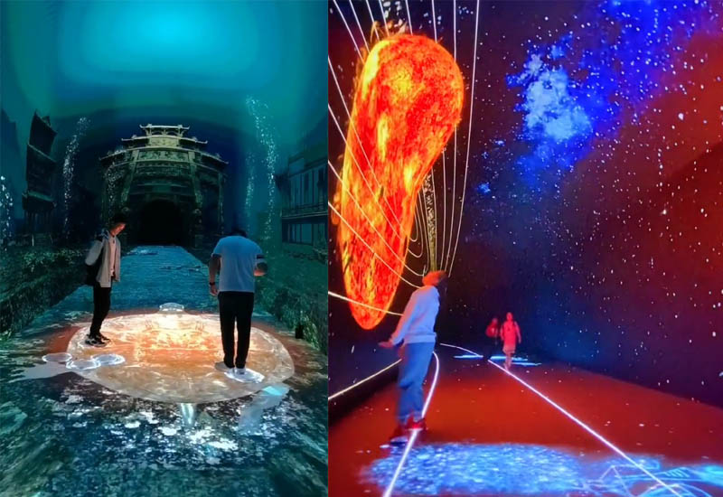 荆门梦幻千岛湖时光隧路项目（LED天幕+LED地砖屏）